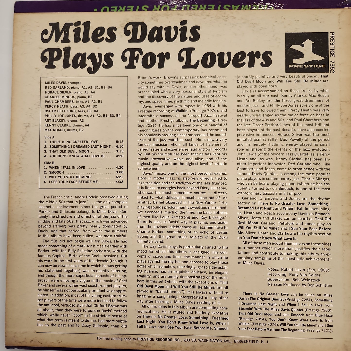 Miles Davis - Plays For Lovers