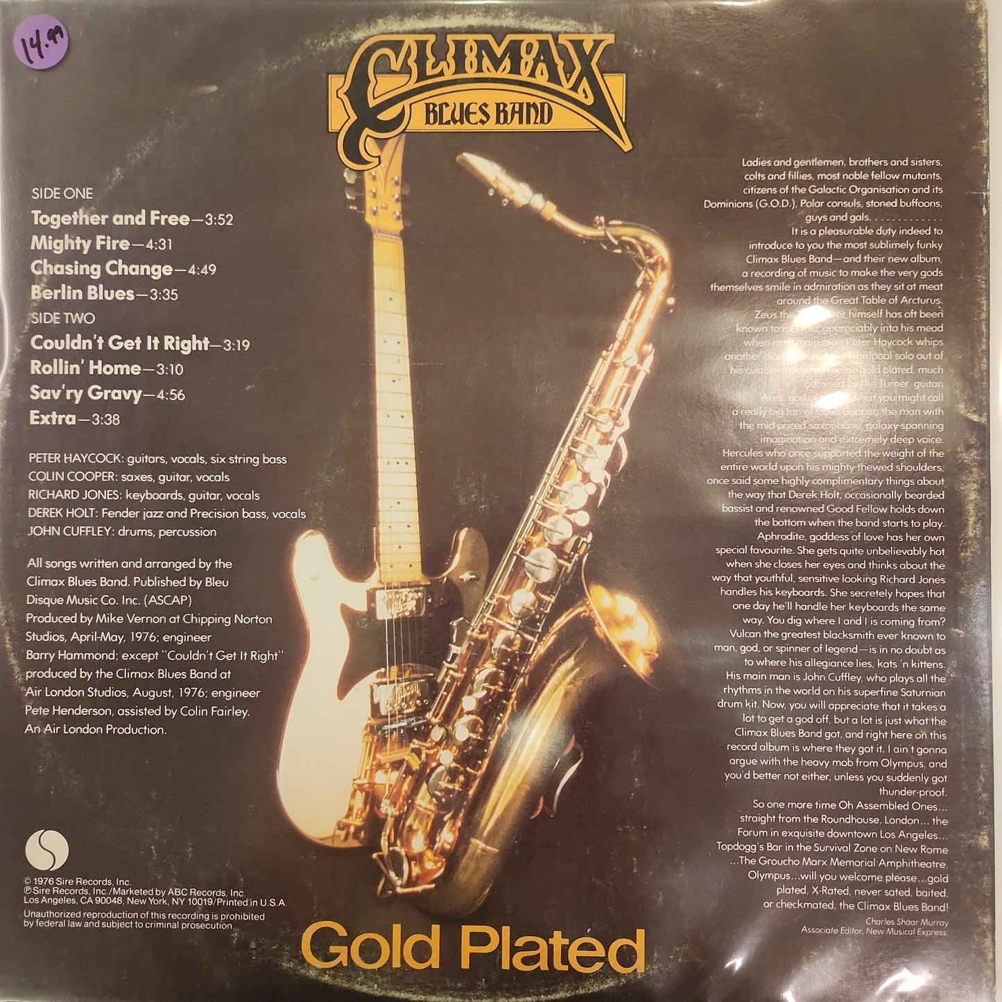 Climax Blues Band - Gold Plated