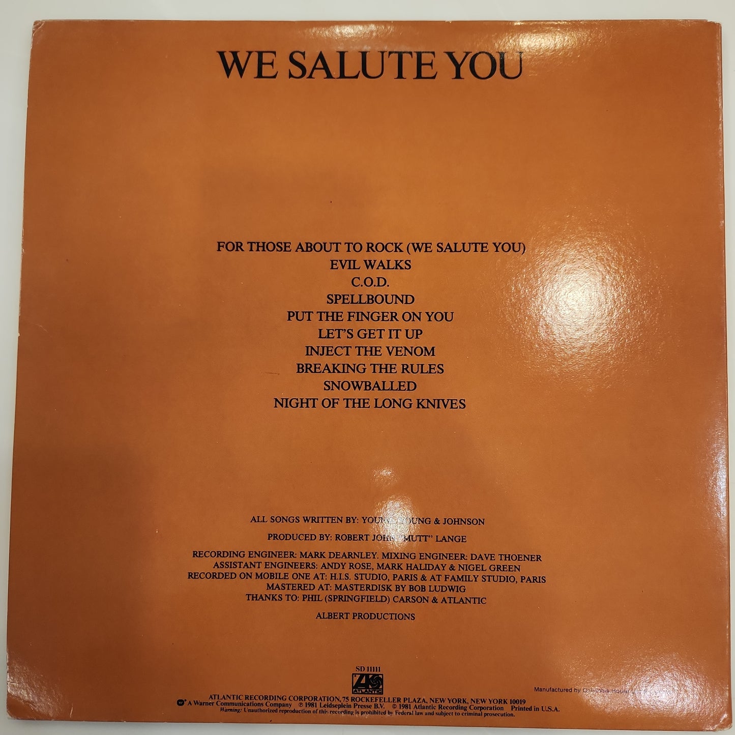 AC/DC - For Those About To Rock We Salute You