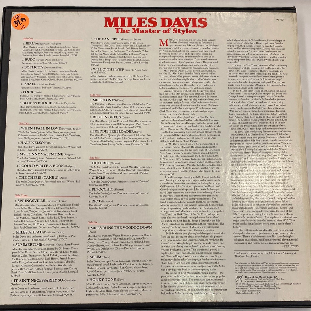 Miles Davis - The Master of Styles