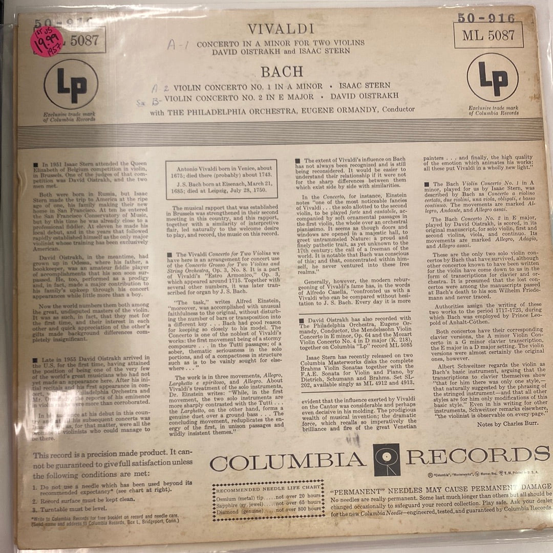 D. Oistrakh & I. Stern - Vivaldi/Bach/Bach