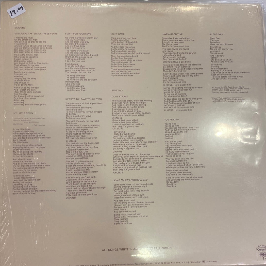 Paul Simon - Still Crazy After All These Years