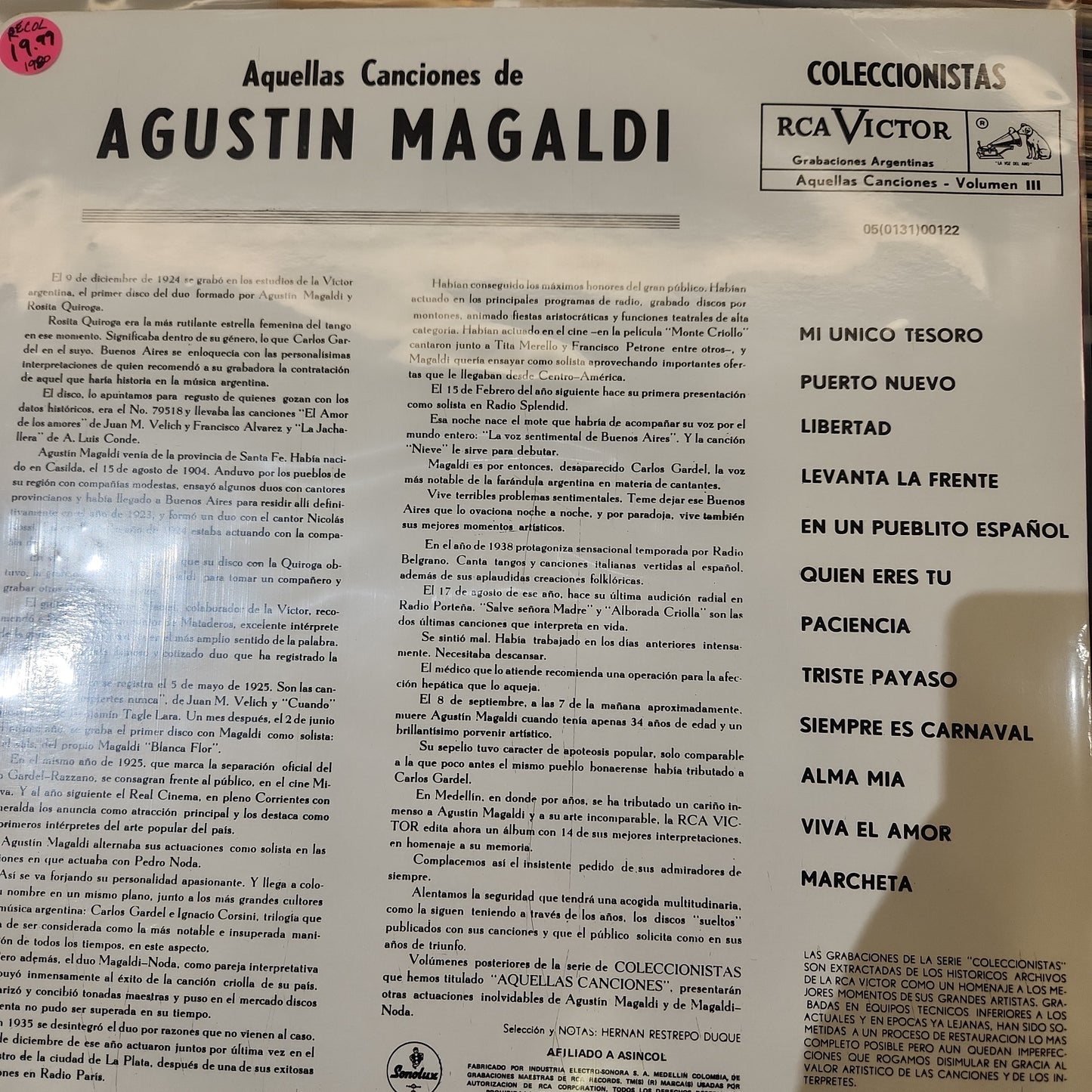 Agustin Magaldi - Coleccionistas