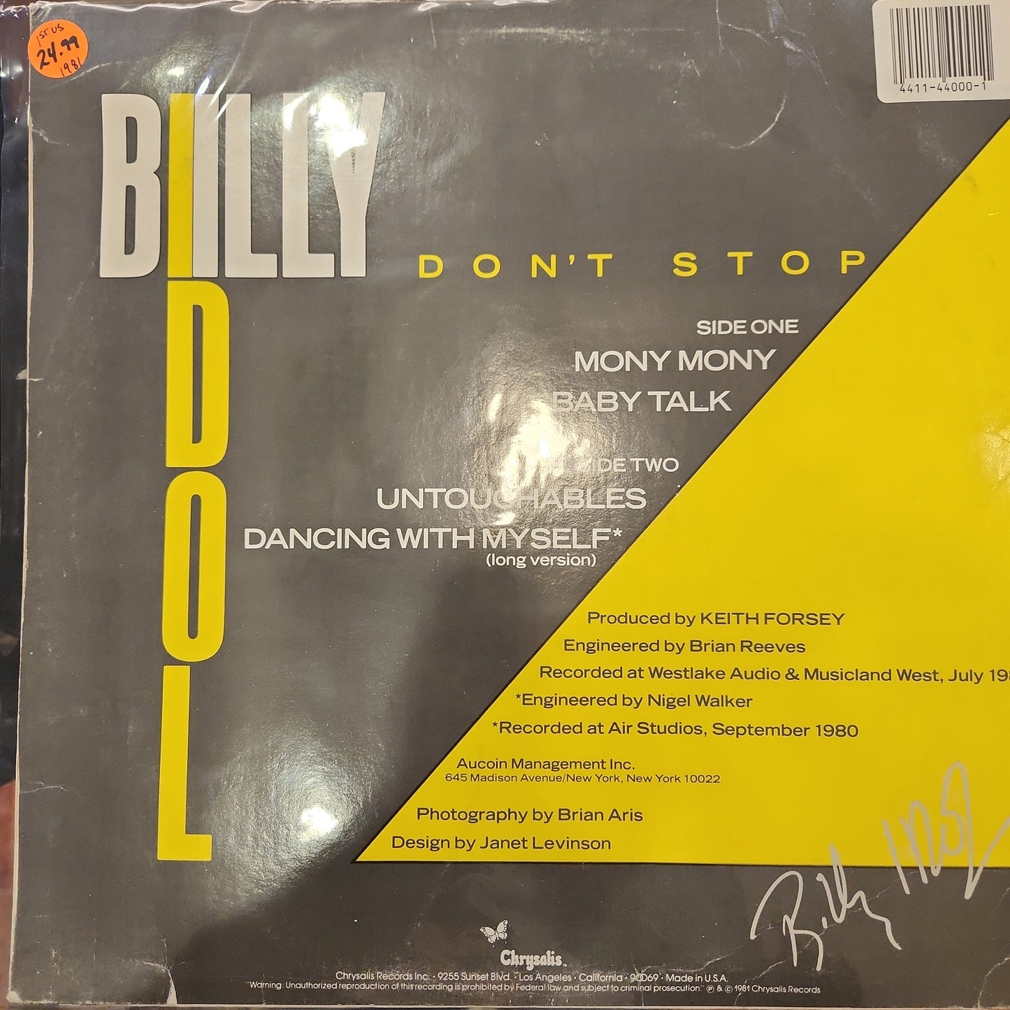 Billy Idol - Don't Stop  E.P.