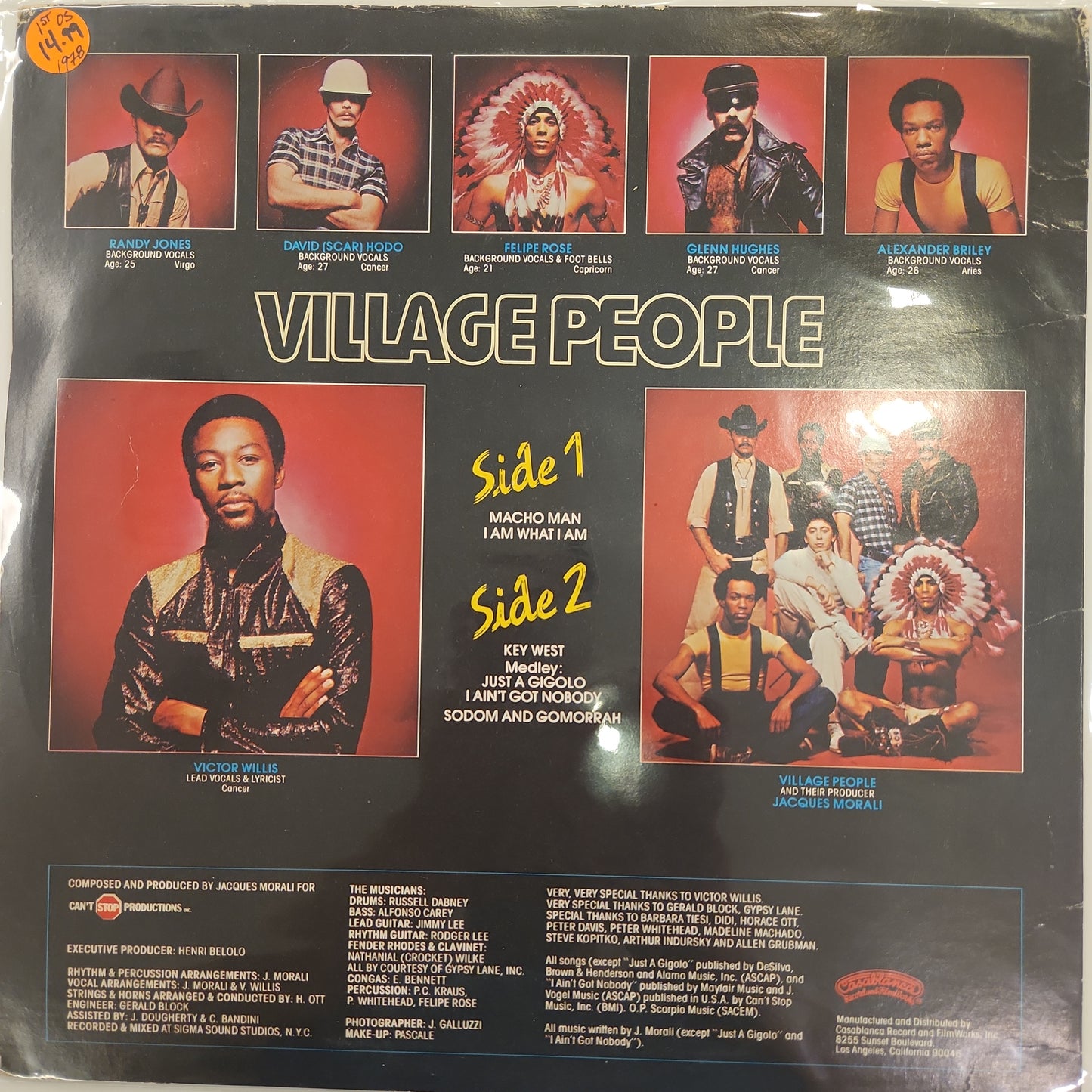 Village People - Macho Man  12" Single