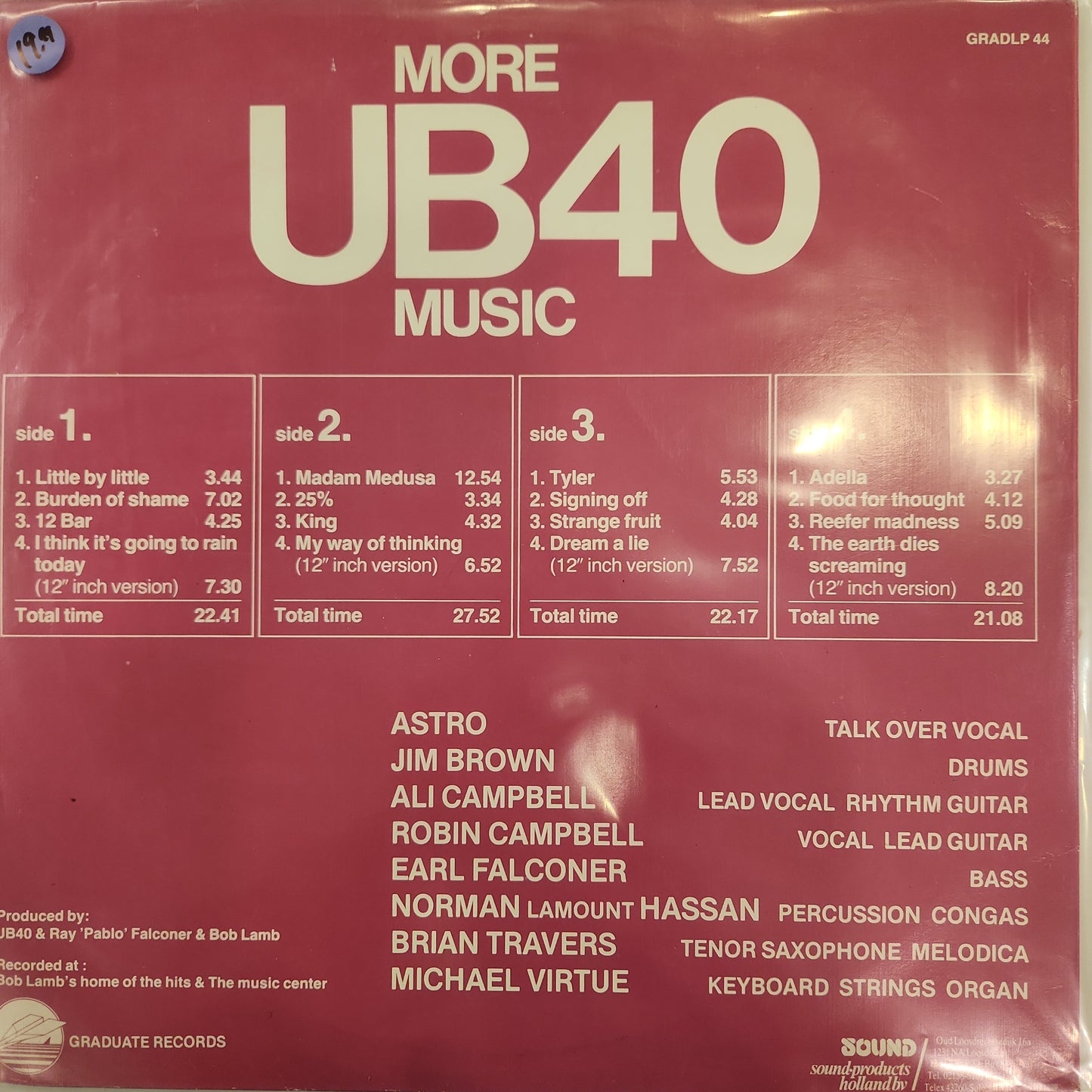 UB40 - More Music E.P.