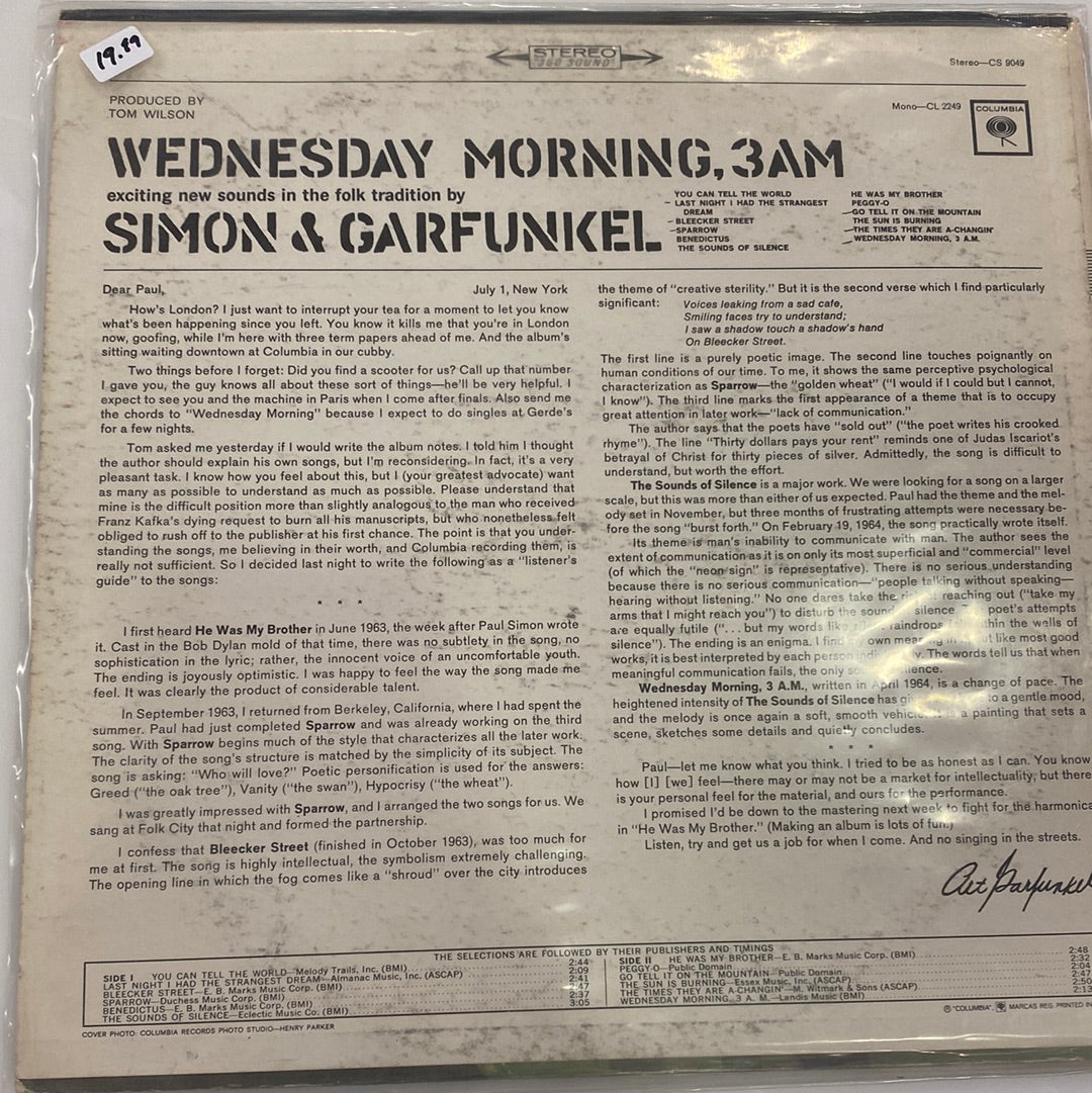 Simon & Garfunkel - Wednesday Morning 3AM