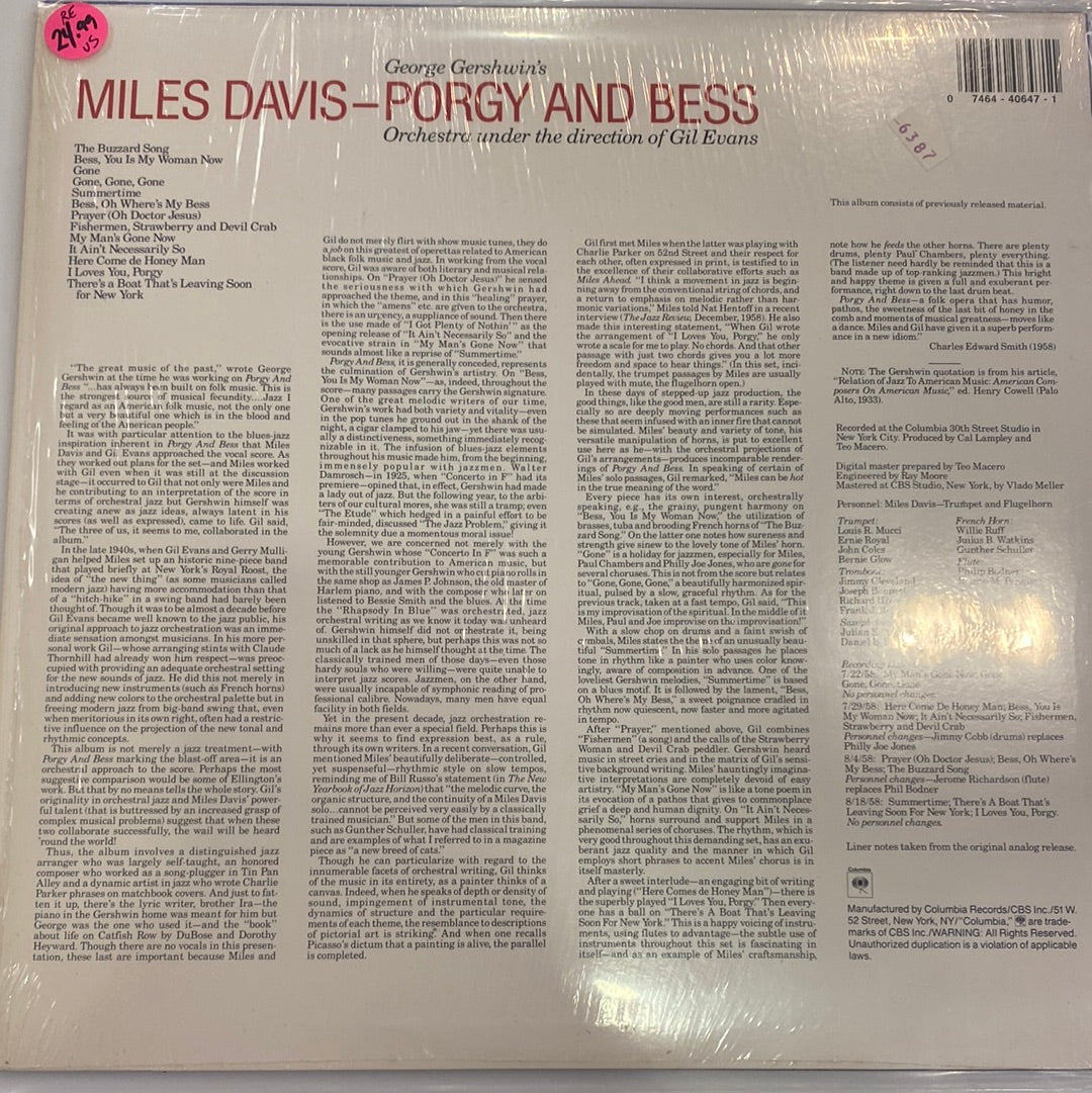 Miles Davis - Porgy and Bess - RE