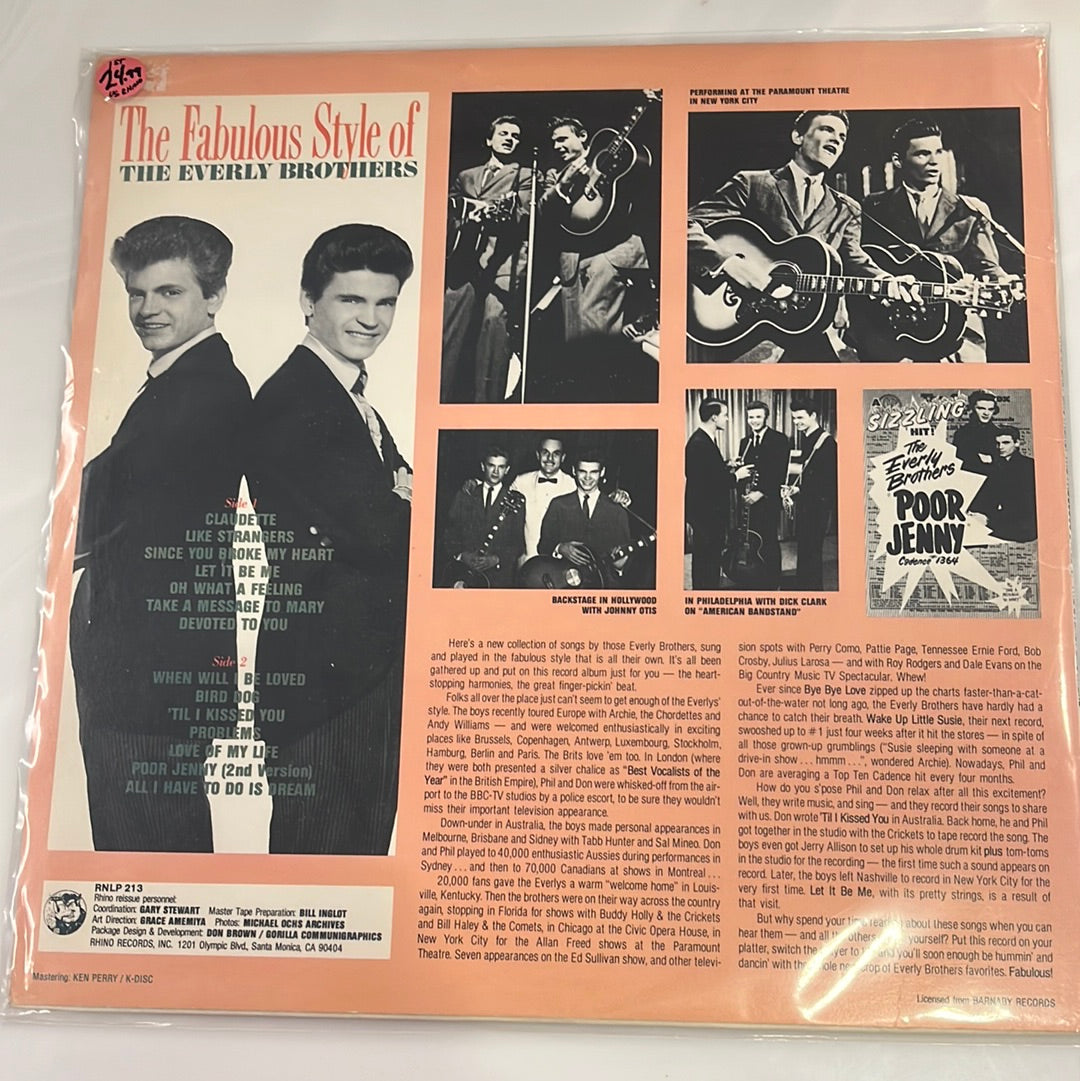 The Everly Brothers - The Fabulous Style